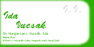 ida vucsak business card